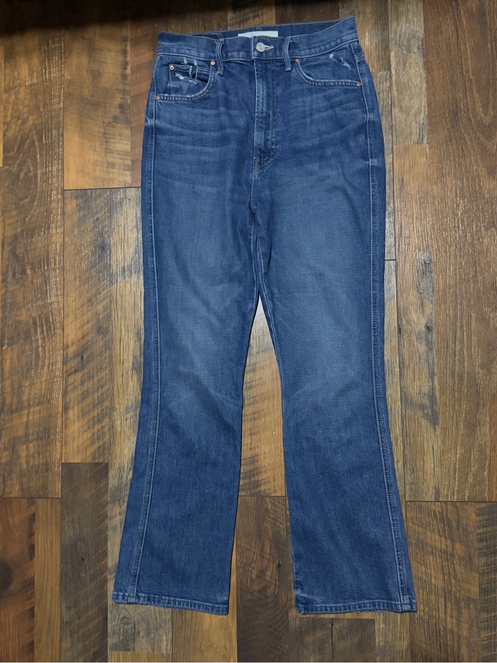 MOTHER Superior High Waisted Smokin Double Ankle Broken Record Jeans Size 26